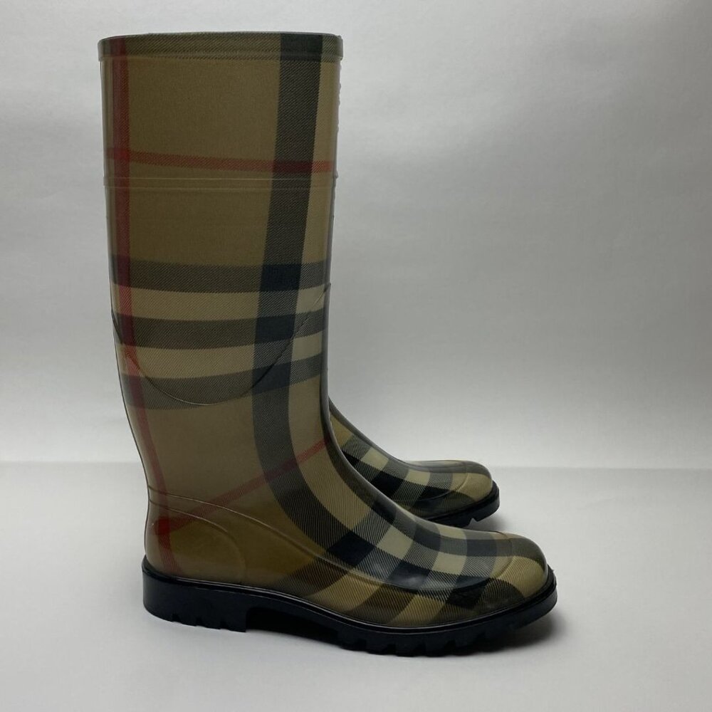 Burberry Plaid Rain Boots Size 38 - Picture 2 of 12